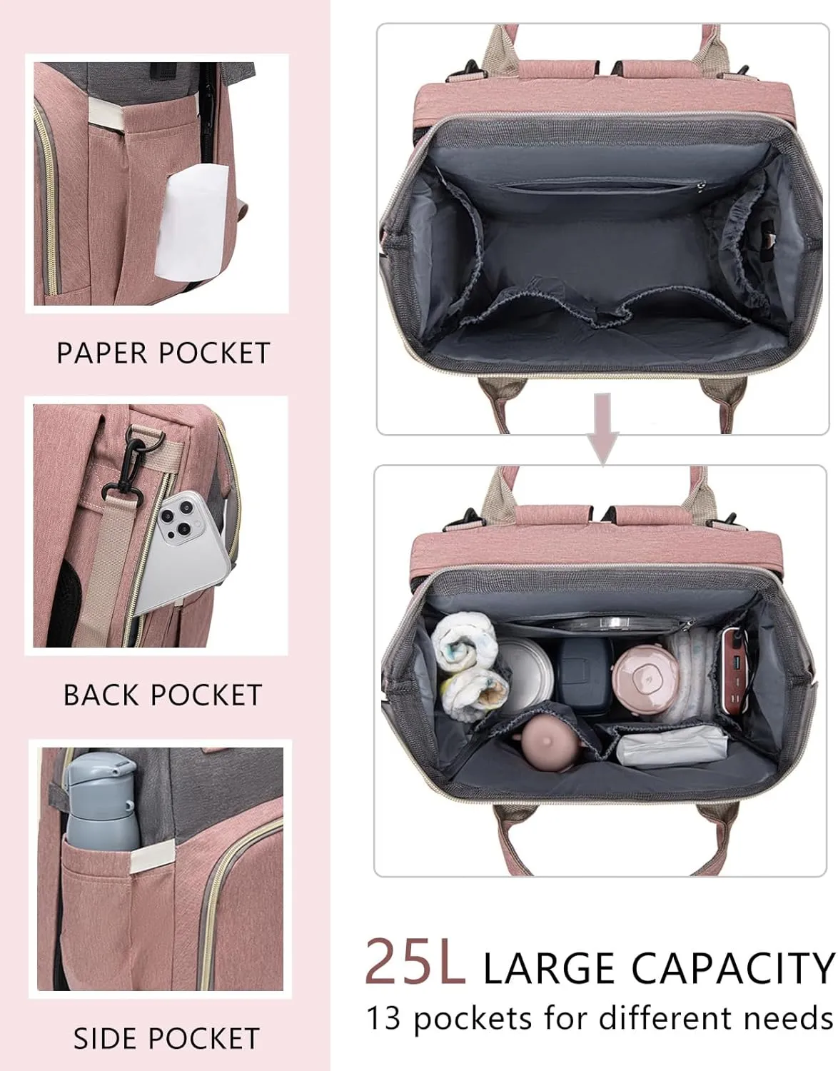 Blue Diaper Bag Backpack for Mom: Large Baby Bags with Changing Station for Toddler Boys Girls Women Dad Mommy Men Travel Backpack Newborn Essential Pañaleras Bebe Niña Niño Baby Registry Search