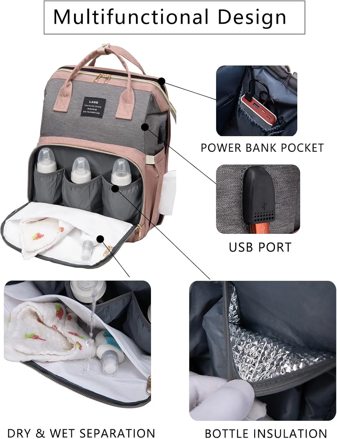 Blue Diaper Bag Backpack for Mom: Large Baby Bags with Changing Station for Toddler Boys Girls Women Dad Mommy Men Travel Backpack Newborn Essential Pañaleras Bebe Niña Niño Baby Registry Search