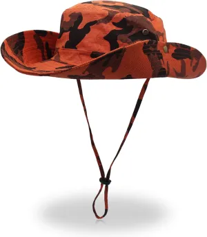 Boonie Hats for Men Women Wide Brim Sun Hats Outdoor Sun UV Protection Fisherman Hat Big Head Fishing Camo Bucket Hats
