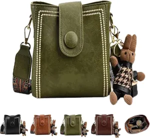 Bootara Bucket Bag, Adjustable Women Retro Water Bucket Shoulder Bag, Vintage Crossbody, for Women