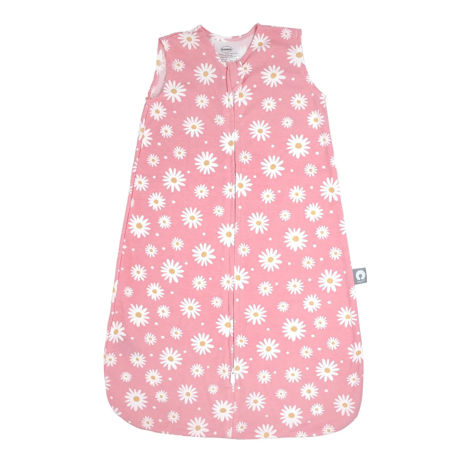 Boppy Baby Sleep Sack 12-18 Months, Wearable Blanket 0.5 TOG, 100% Cotton, 2-Way Zipper for Easy Diaper Changes, Baby Sleeping Bag, Machine Washable, Pink Fresh Daisies