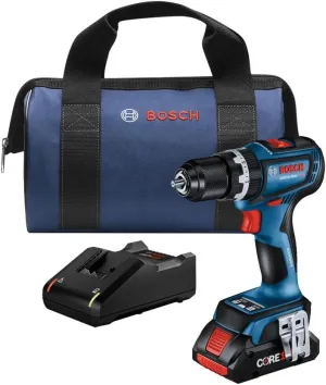 BOSCH GSB18V-800CB14 1/2 In. Brushless Connected-Ready Hammer Drill/Driver Kit with (1) CORE18V® 4 Ah Advanced Power Battery