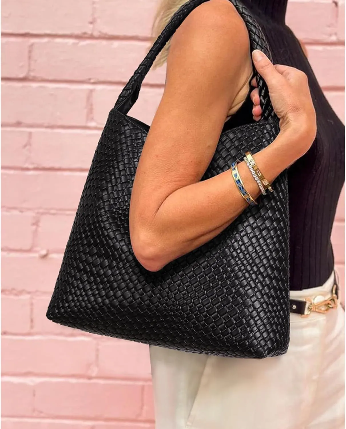 BOSTANTEN Shoulder Bag for Women Trendy Summer Hobo Handbag Purse Top-handlde Tote Bag