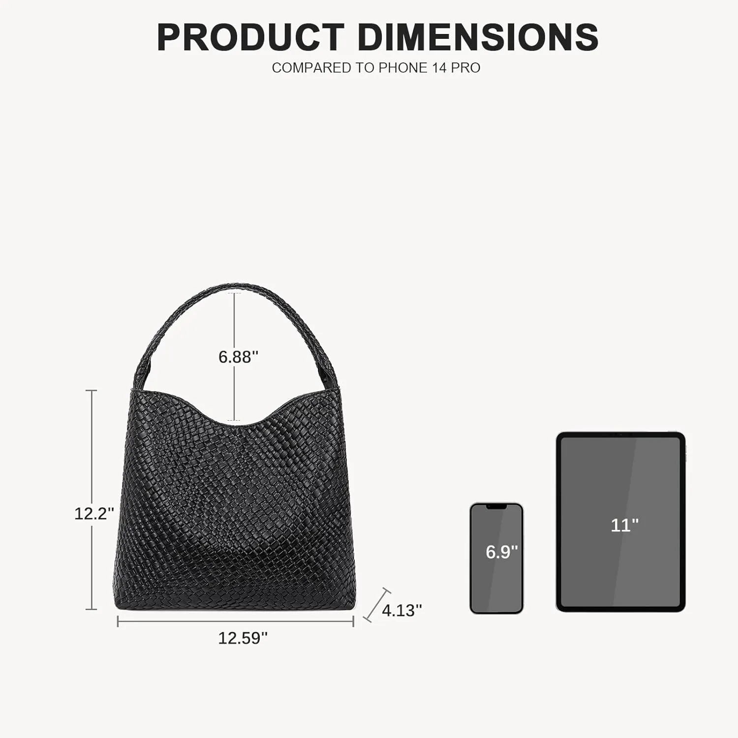 BOSTANTEN Shoulder Bag for Women Trendy Summer Hobo Handbag Purse Top-handlde Tote Bag