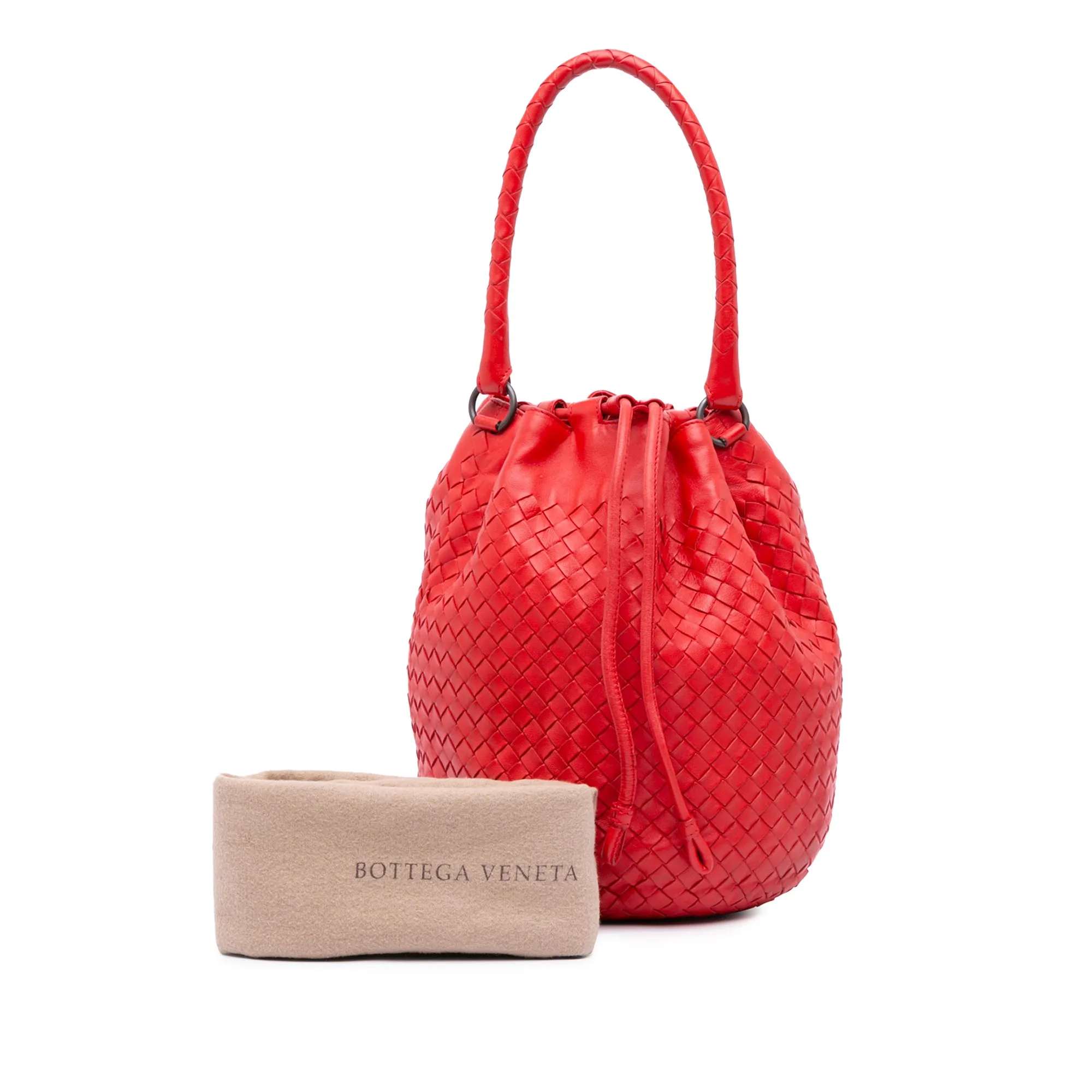 Bottega Veneta Nappa Intrecciato Drawstring Bucket Bag