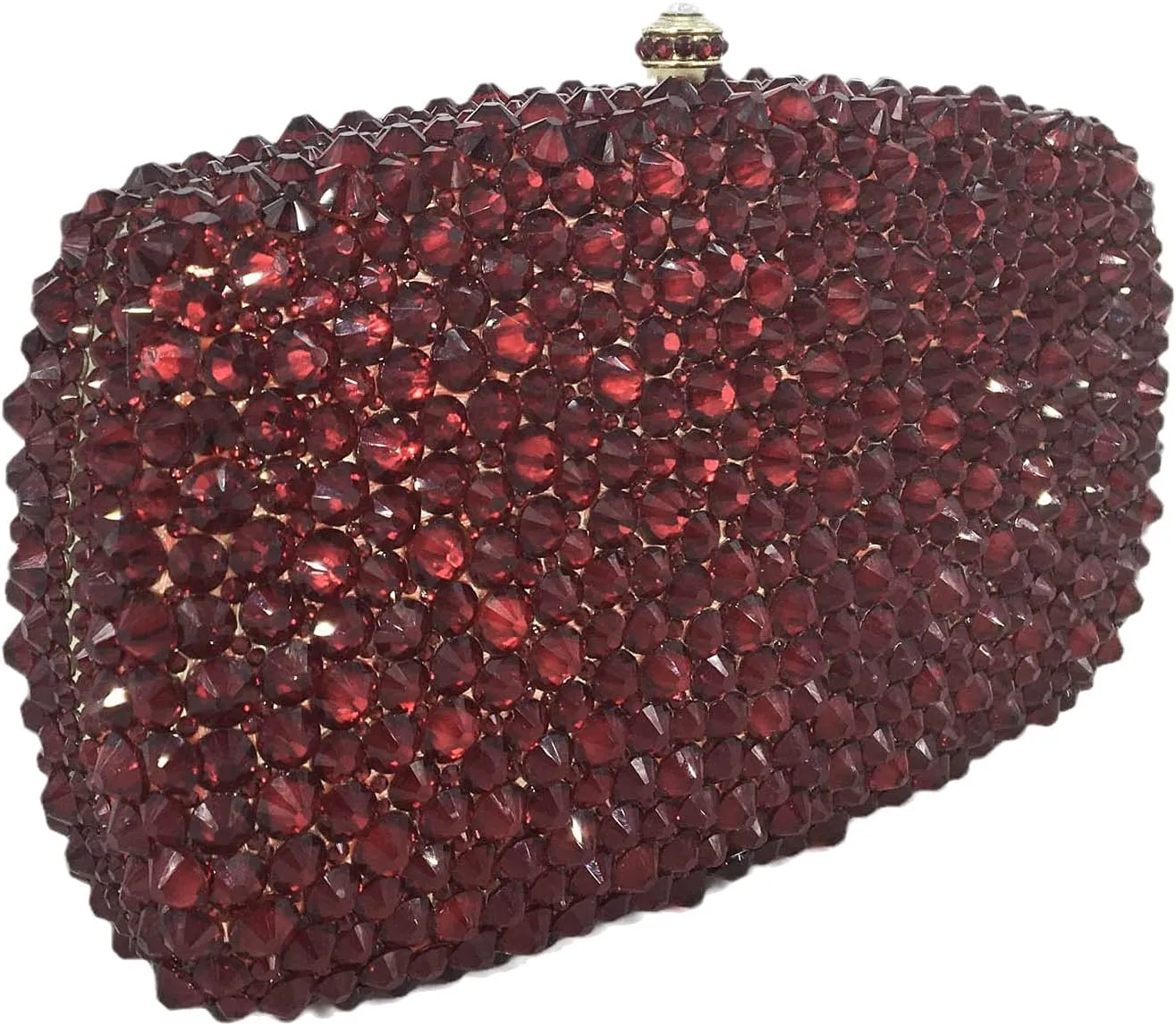 Boutique De FGG Rhinestone Clutch Bag with Spikes Bling Evening Handbags Crystal Clutch Purses for Women Wedding Party,Mini