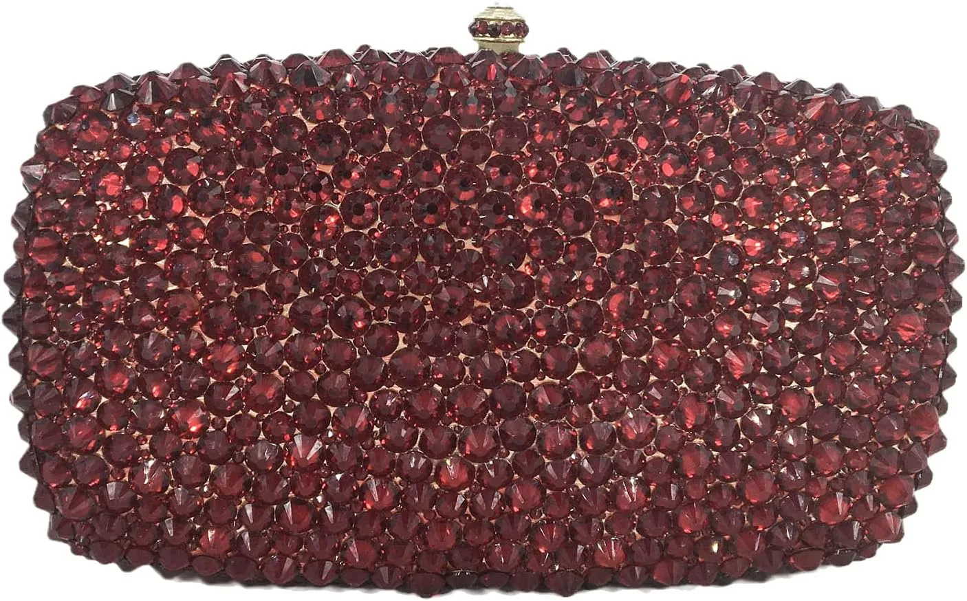 Boutique De FGG Rhinestone Clutch Bag with Spikes Bling Evening Handbags Crystal Clutch Purses for Women Wedding Party,Mini