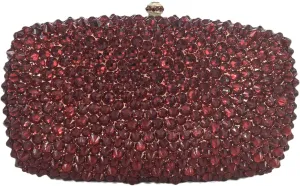 Boutique De FGG Rhinestone Clutch Bag with Spikes Bling Evening Handbags Crystal Clutch Purses for Women Wedding Party,Mini