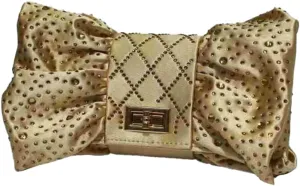 Bow Clutch Purses Women 2025 Pleated Evening Bag Formal Vintage Rhinestone Satin Handbags for Bridal Wedding Party