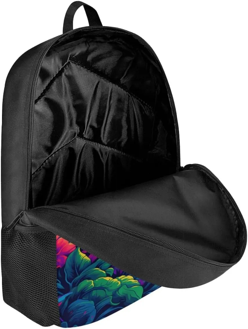 Boy Girl Tropic Hawaiian Flamingo Backpack Shoulder Bags Rucksack Satchel with Adjustable Shoulder Strap,Sunset Flamingo