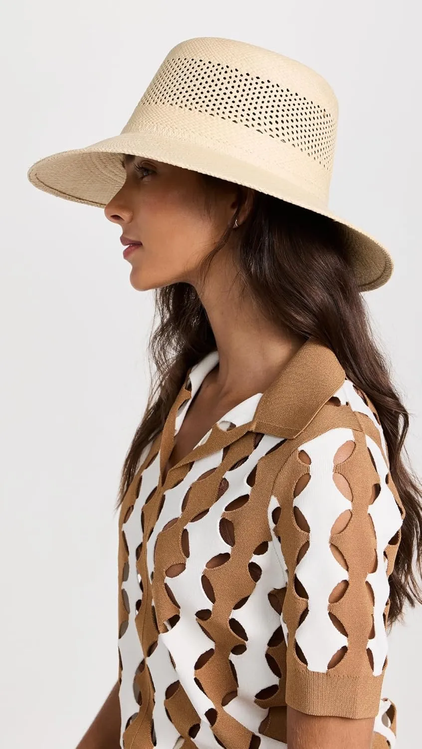 Brixton Women's Lopez Panama Straw Bucket Hat