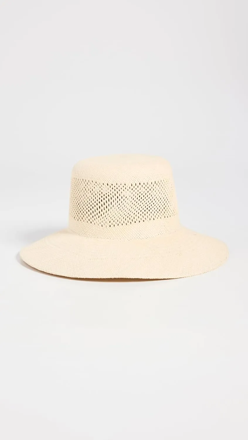 Brixton Women's Lopez Panama Straw Bucket Hat
