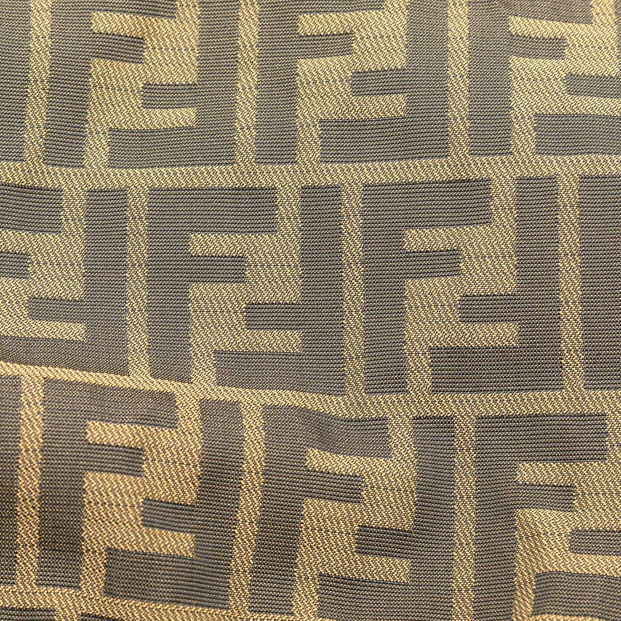 Brown Fendi Zucca Canvas Drawstring Bag