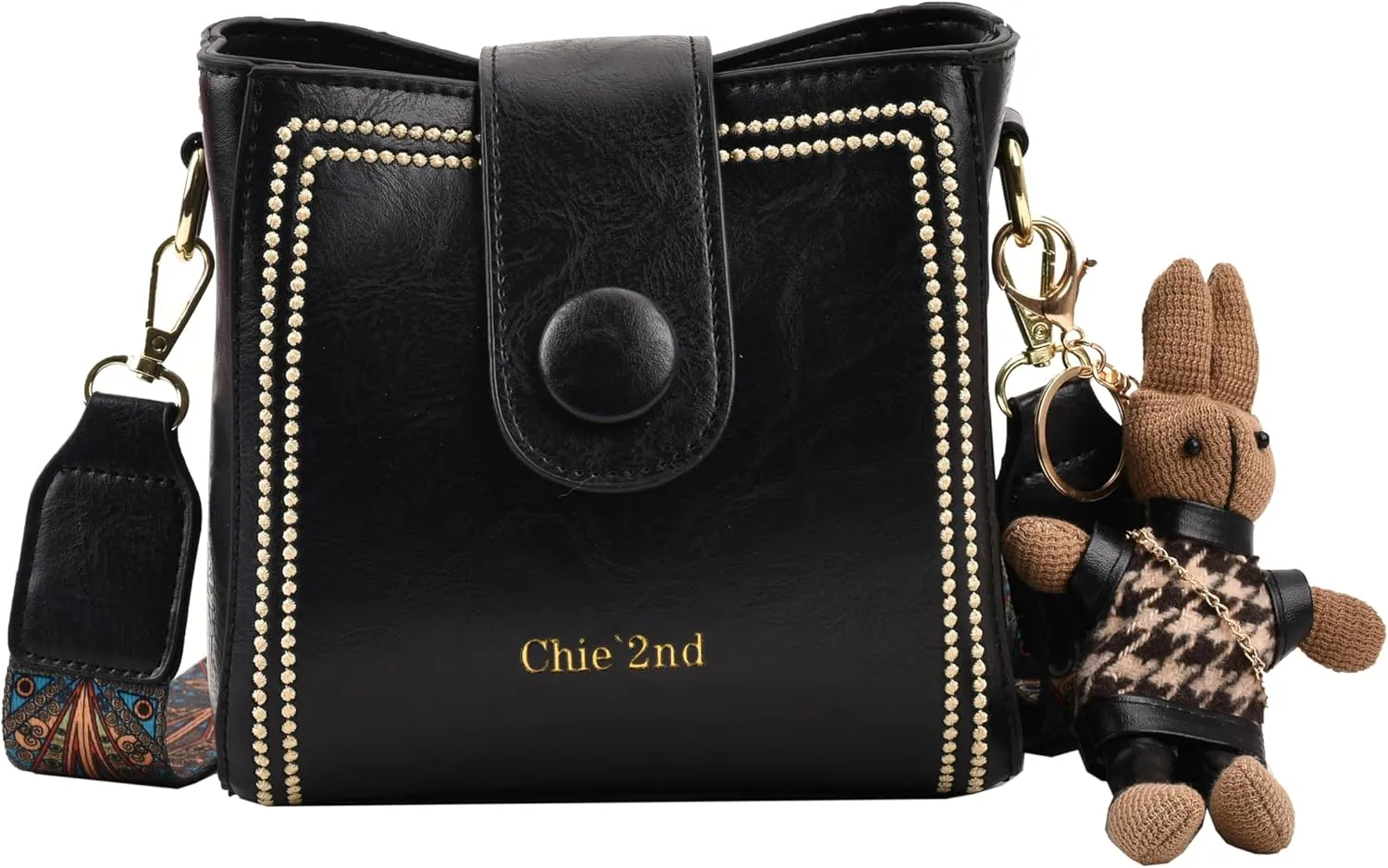 Bucket Bag For Women Vintage Crossbody Bag With Adjustable Wider Strap Small Shoulder Bags Pu Leather Fashion Retro