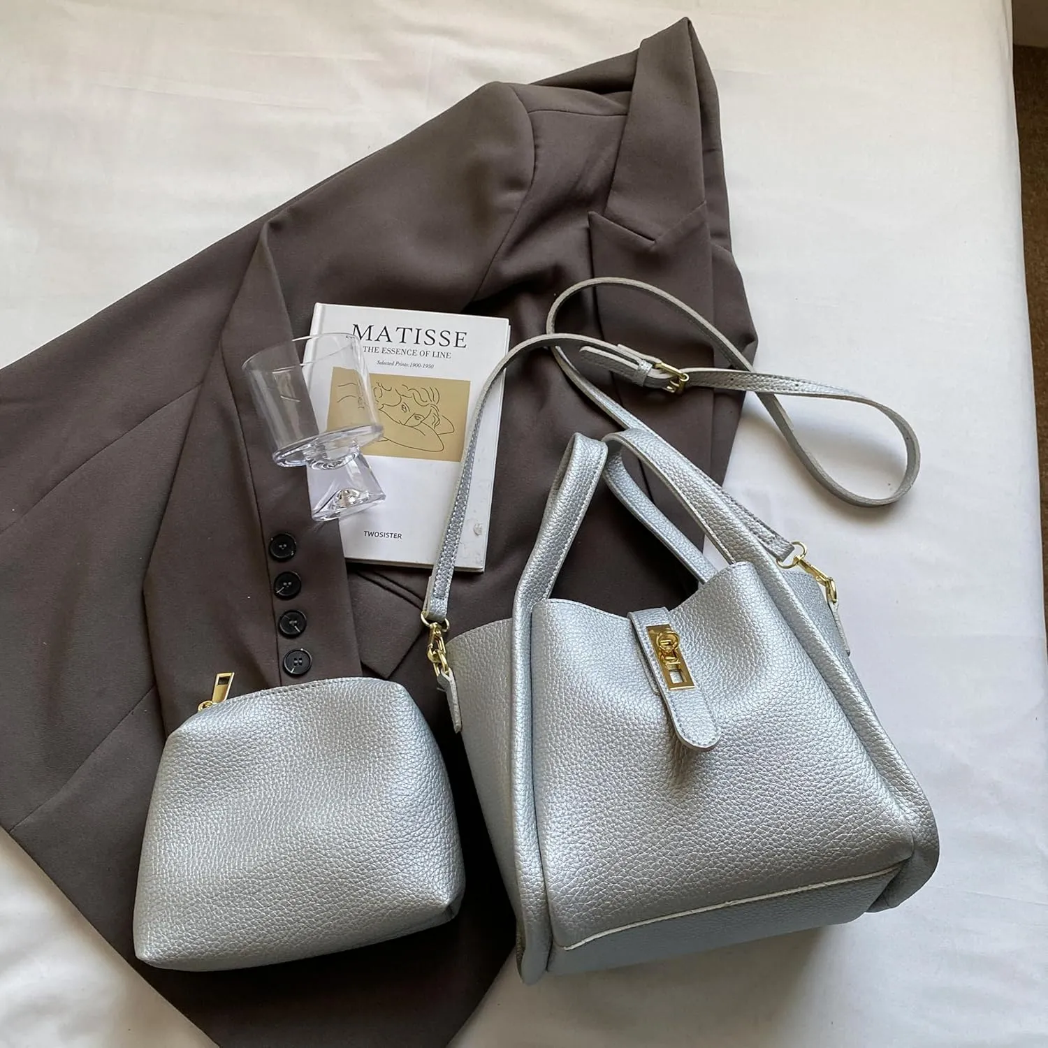 Bucket Bag for Women,Trendy Bucket Crossbody Bag Small Vintage Elegant Tote Bag Women's Shoulder Handbags Cluth Purse