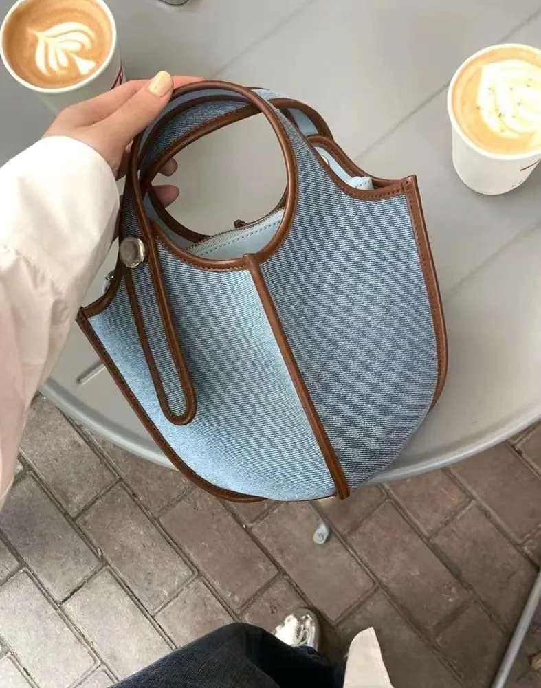 Bucket Bags Women 2025 Trendy Shoulder Crossbody Bag Satchel Vintage Elegant Tote Handbag Cluth Purse with Small Bag