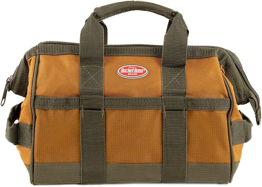 Bucket Boss Gatemouth 12 Tool Bag in Brown, 60012, 7 liters
