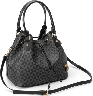 Bucket Purse for Women With Chic West Hobo Style, Drawstring Shoulder Handbag, Tote Featuring Pockets Design