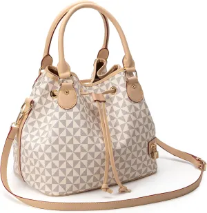 Bucket Purse for Women With Chic West Hobo Style, Drawstring Shoulder Handbag, Tote Featuring Pockets Design