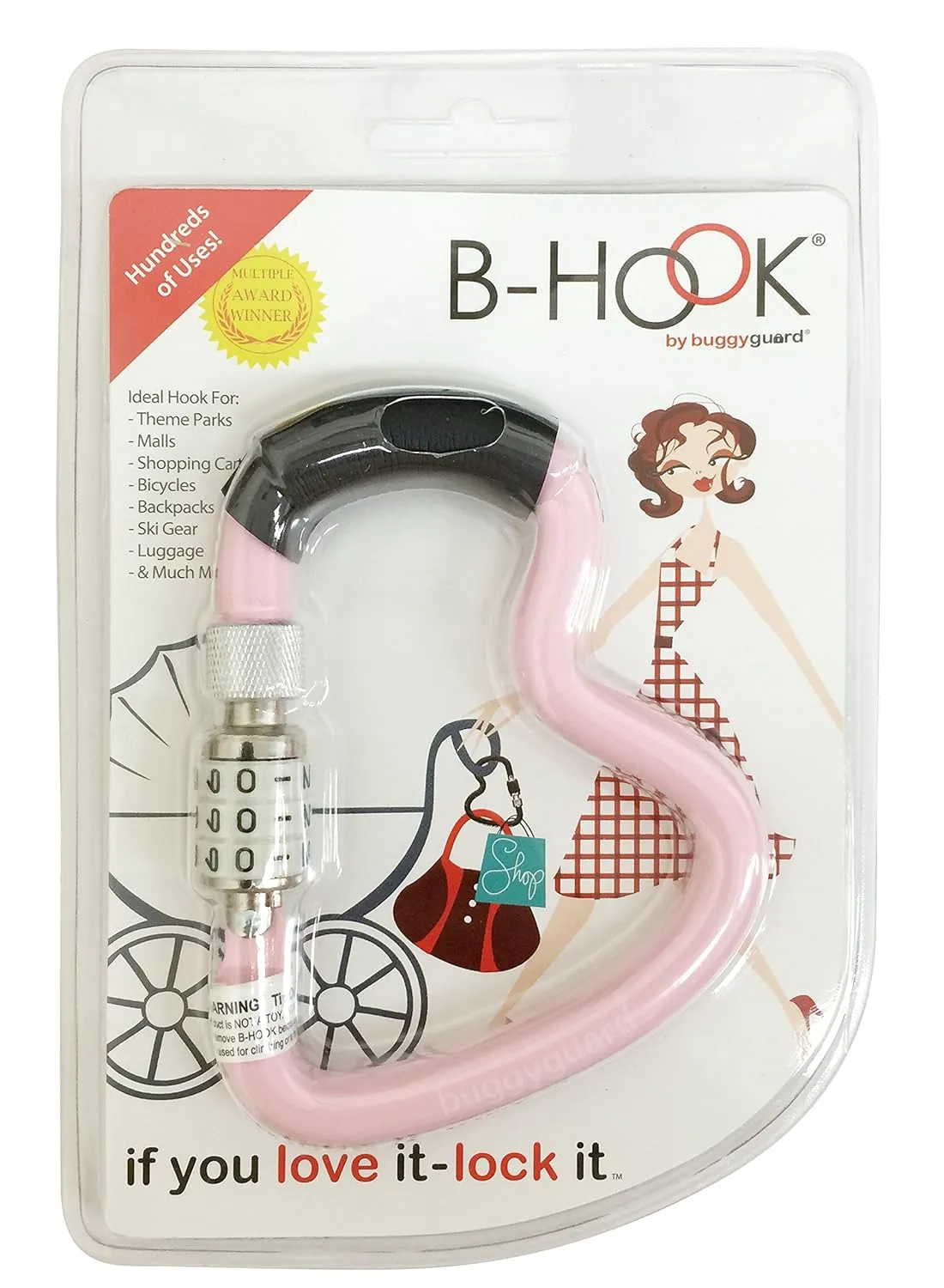 BUGGYGEAR B - Hook for Stroller, Pink