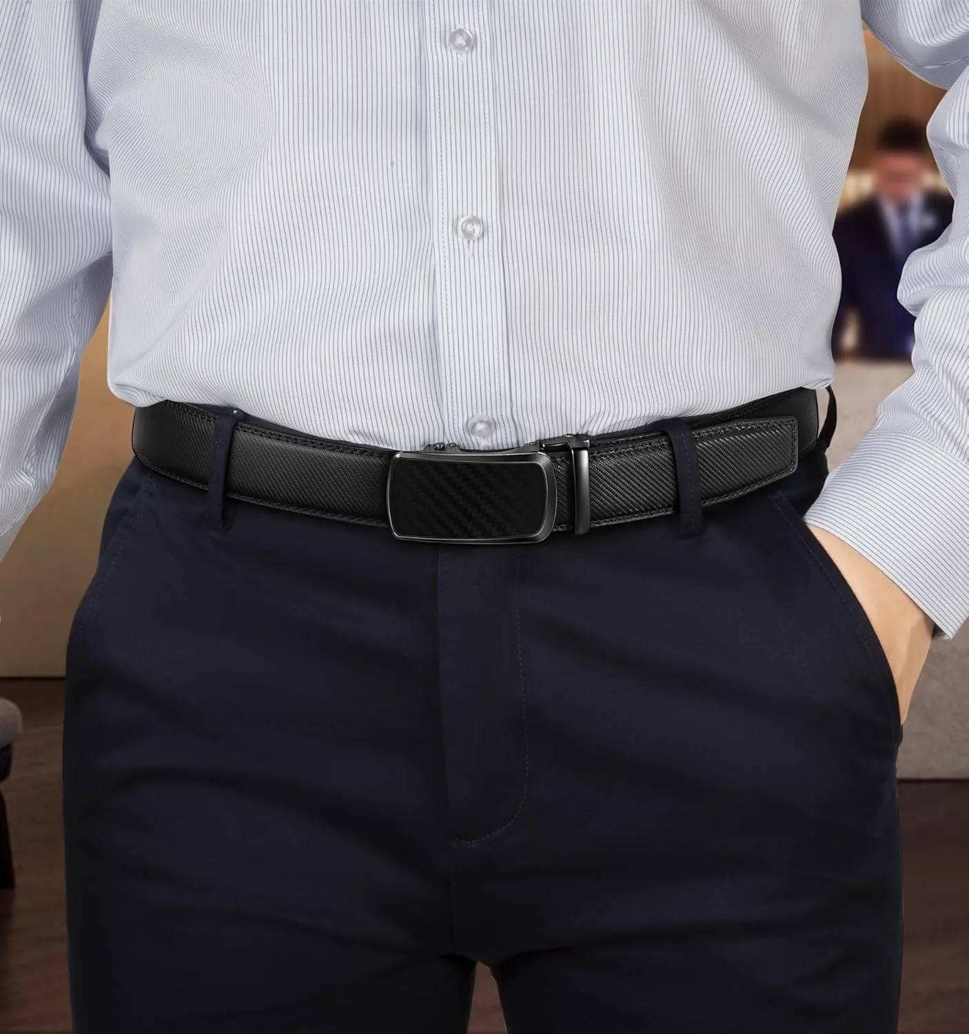 BULLIANT Men's Belt,Brand Ratchet Belt Of Genuine Leather For Gift Men Dress,Size Customized
