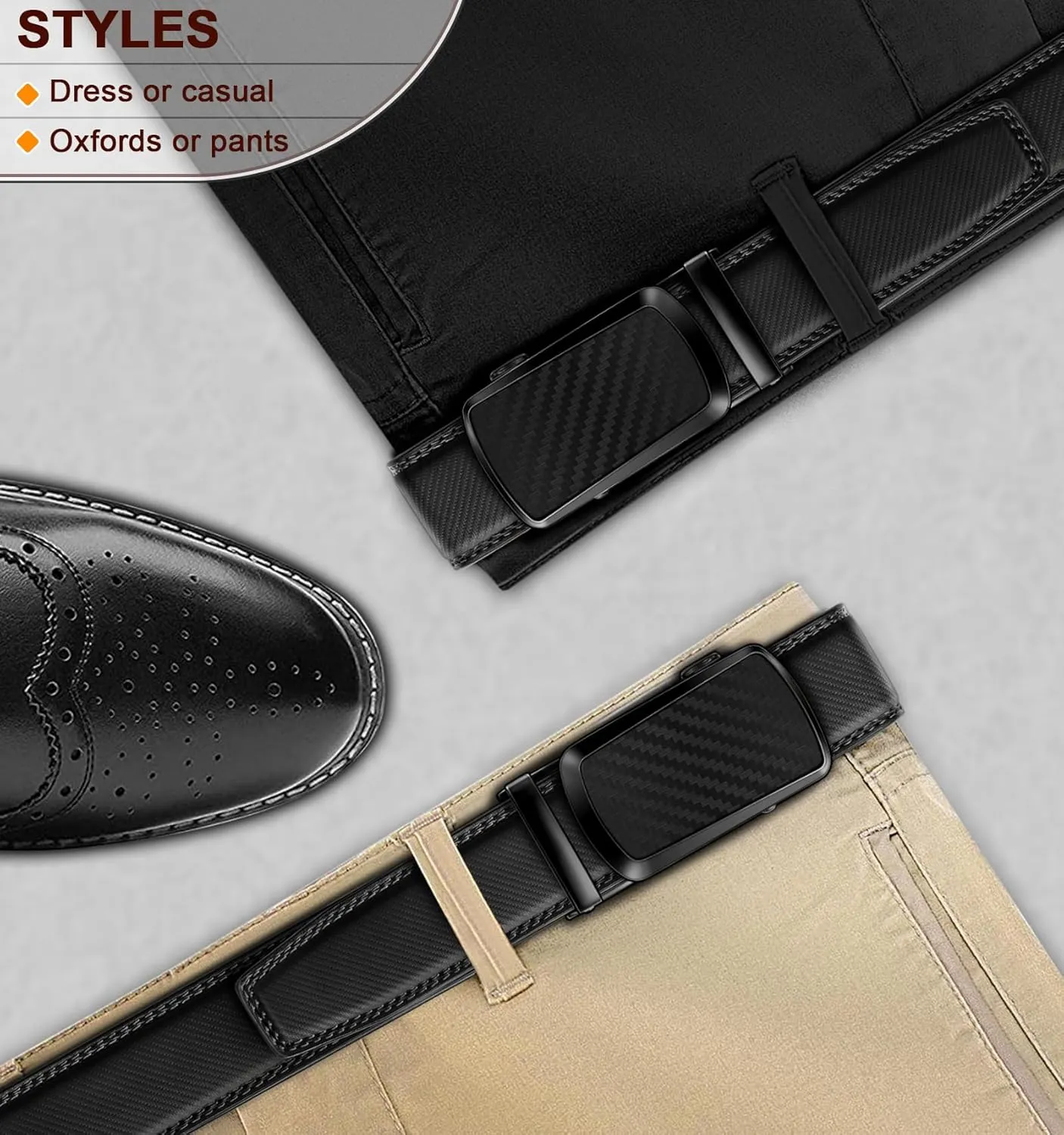 BULLIANT Men's Belt,Brand Ratchet Belt Of Genuine Leather For Gift Men Dress,Size Customized