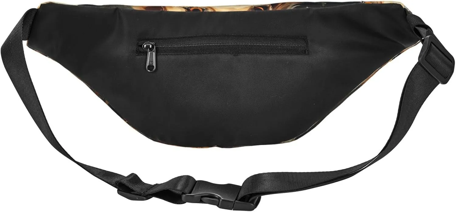 Bumbag Fanny Pack for Women Men Waist Pack Fashion Bum Bag Two Rabbits in Garland Waist Bag for Sport Hiking Travel, Golden Retriever, One Size
