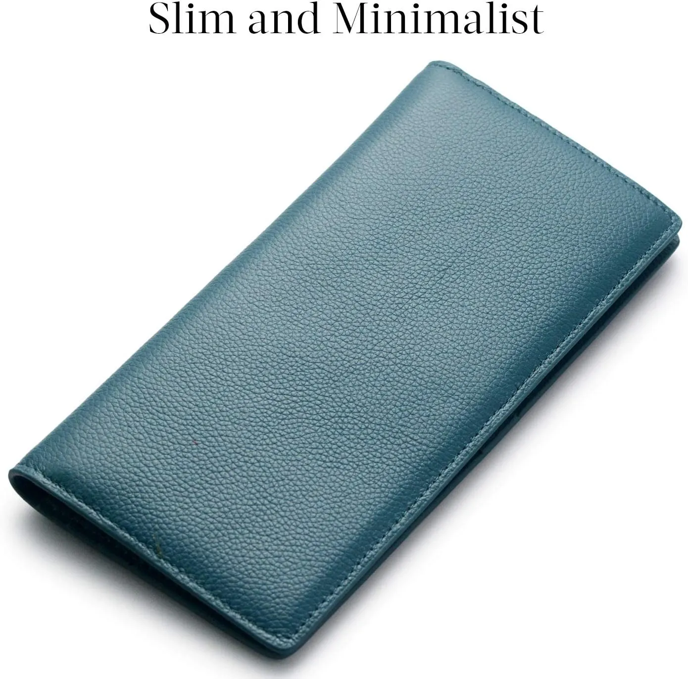 Bveyzi Ultra Slim Thin Leather RFID Blocking Credit Card Holder Bifold Clutch Wallets for Women