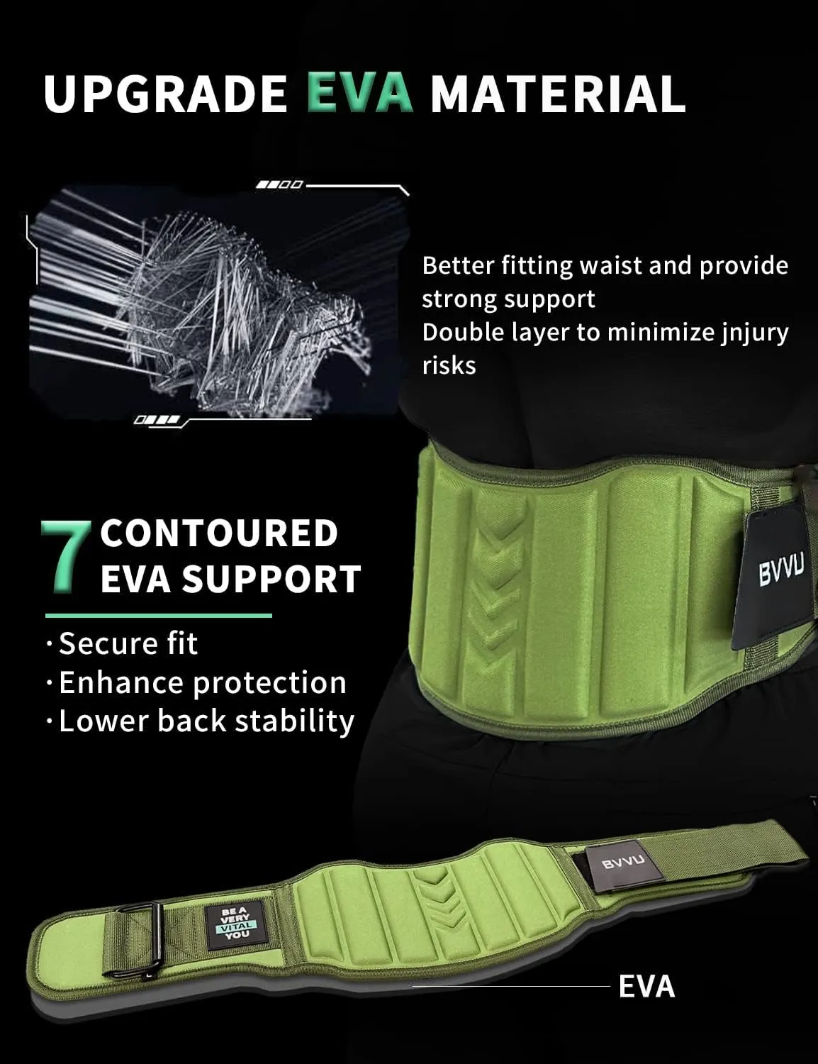 BVVU Weight Lifting Belts for Men Quick Locking Gym Belt for Workout Lumbar Support,Cross Training,Squat Belt Fitness Equipment