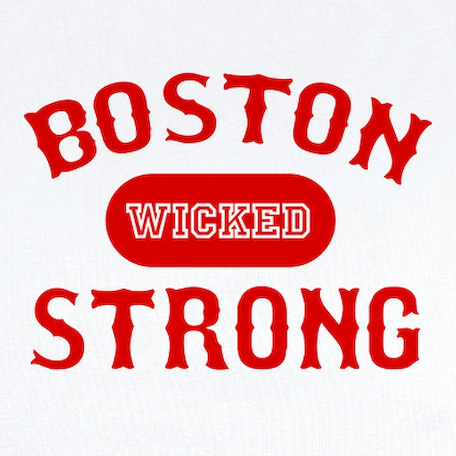 CafePress Boston Wicked Strong Red Body Suit Cute Infant Bodysuit Baby Romper