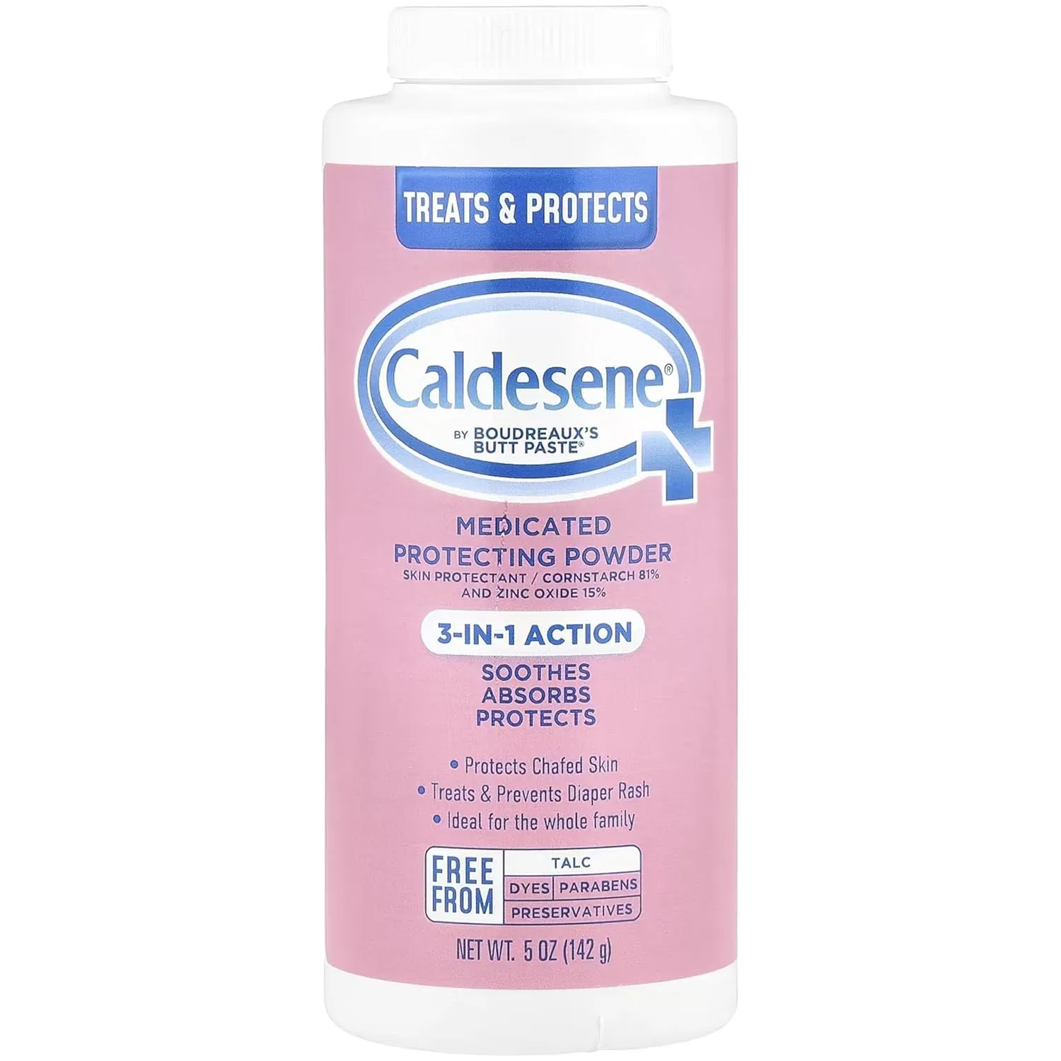 Caldesene Medicated Protecting Powder with Zinc Oxide & Cornstarch, 5 oz (Pack of 6)