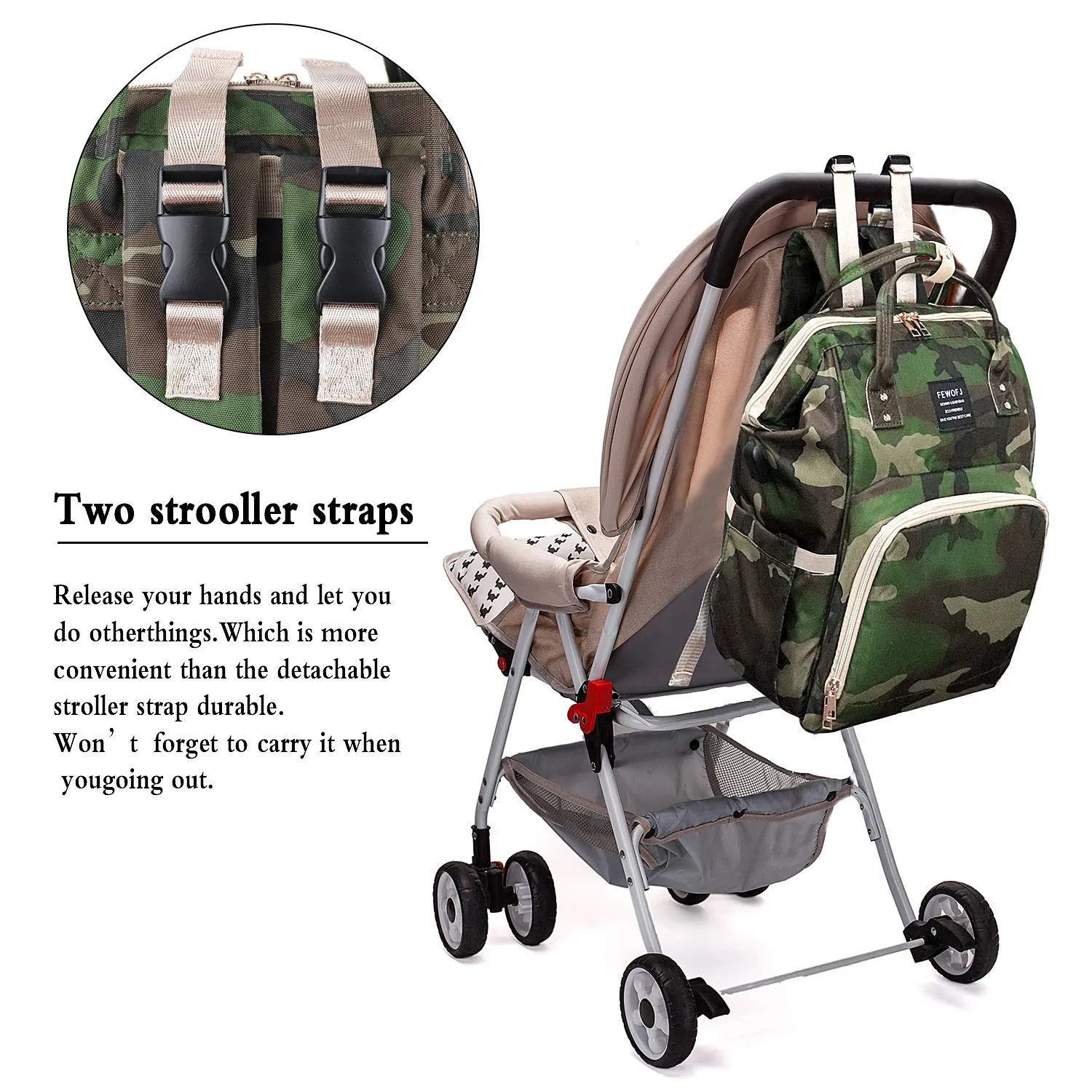 Camo Dad Diaper Bag Backpack for Baby Boy, Large Tactical Nappy Bags for Mens Travel