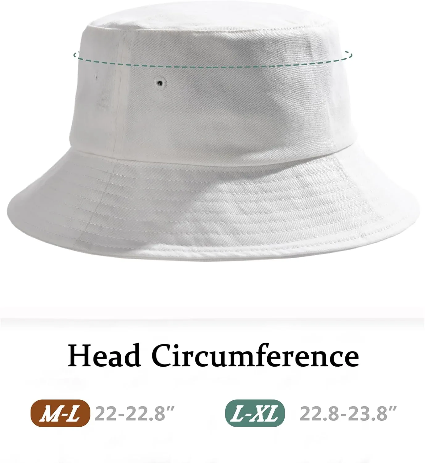 Camptrace Bucket Hats for Women Men Washed Cotton Bucket Hat Packable Sun Hats Summer Beach Hat with Detachable String Canvas
