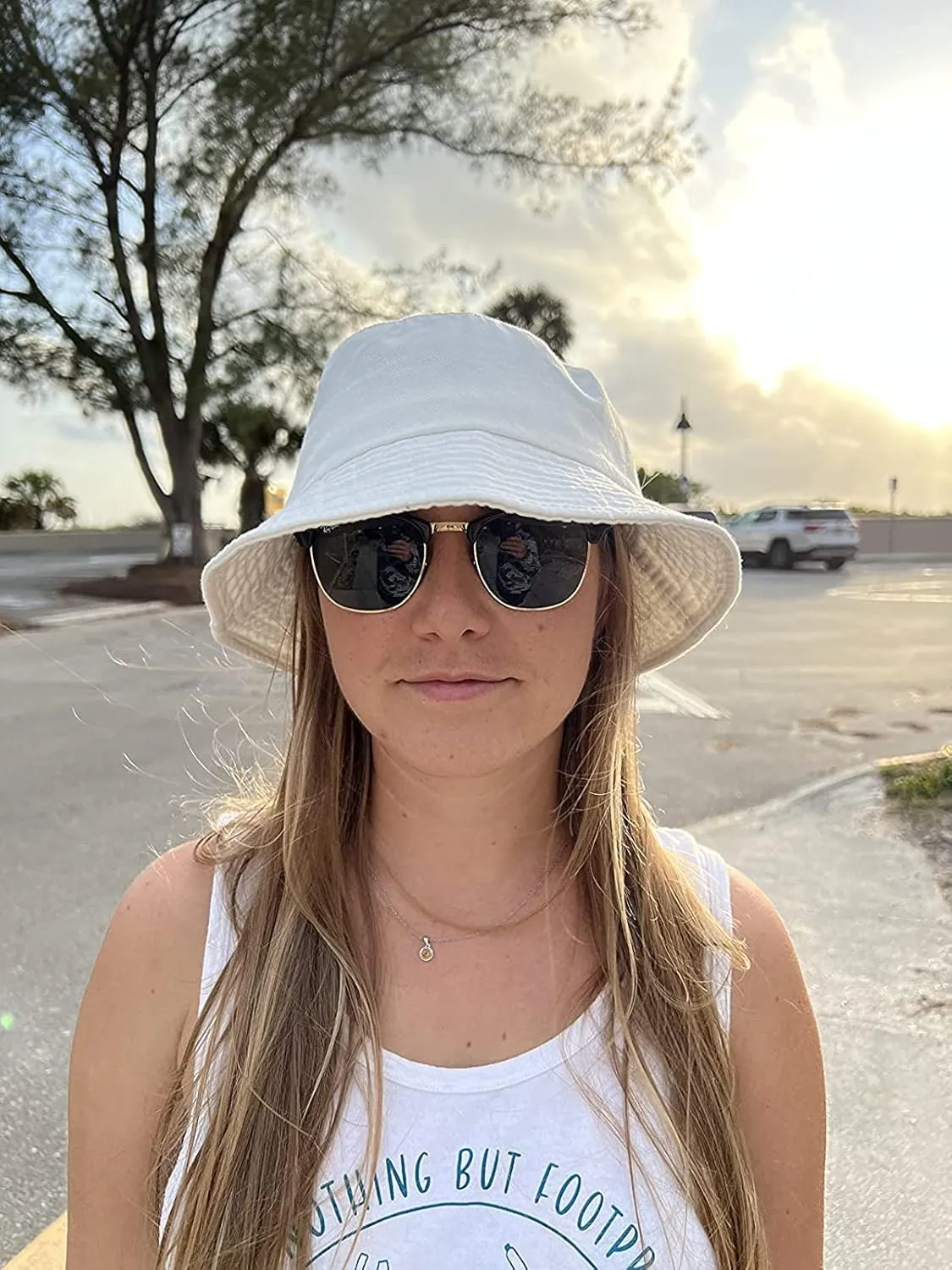 Camptrace Bucket Hats for Women Men Washed Cotton Bucket Hat Packable Sun Hats Summer Beach Hat with Detachable String Canvas