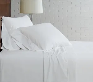 CANNON Solid Percale White 4 Piece Full Sheet Set