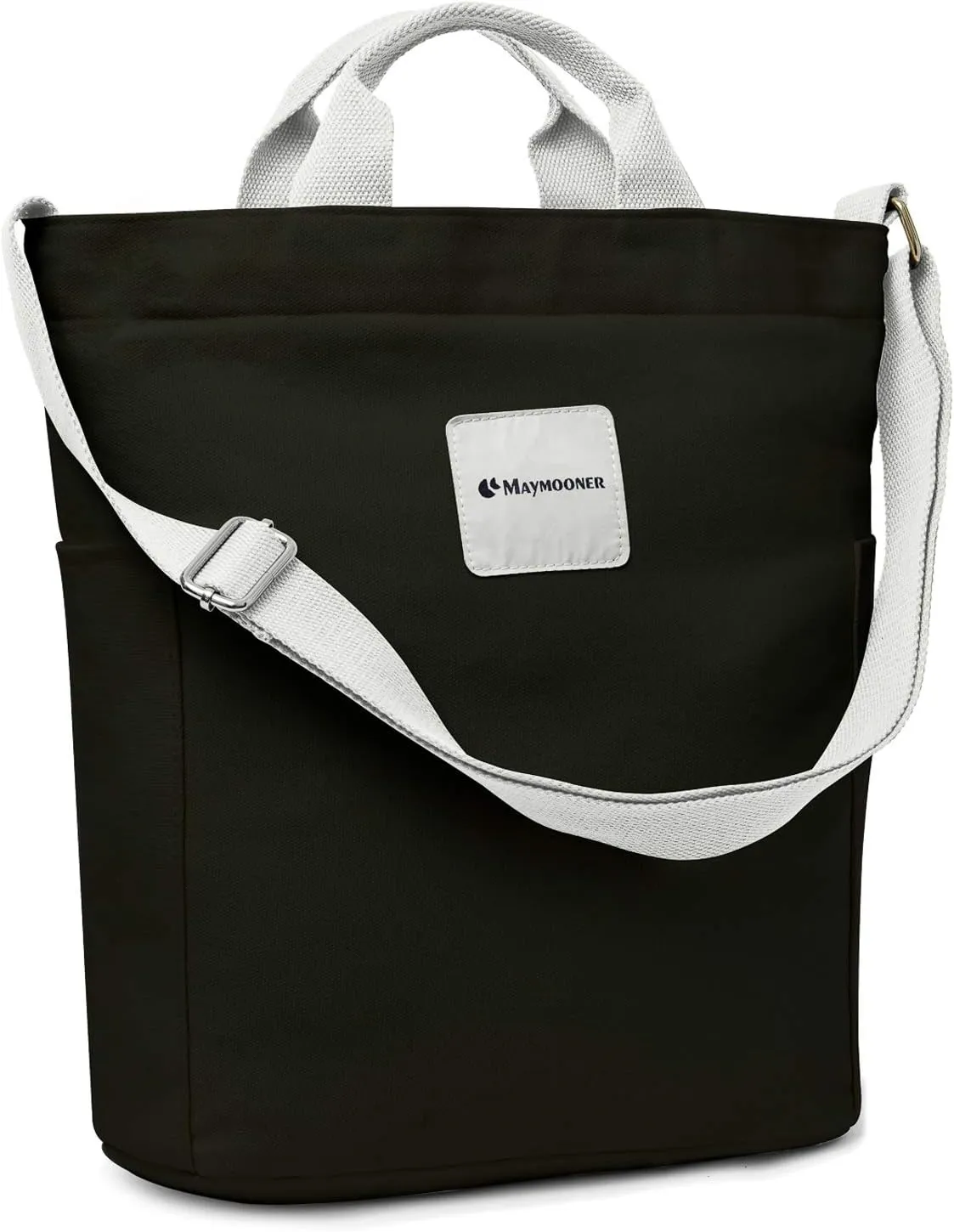 Canvas Tote Bag with Zipper and Pocket, Casual Crossbody Planner Hobo Bags for Women