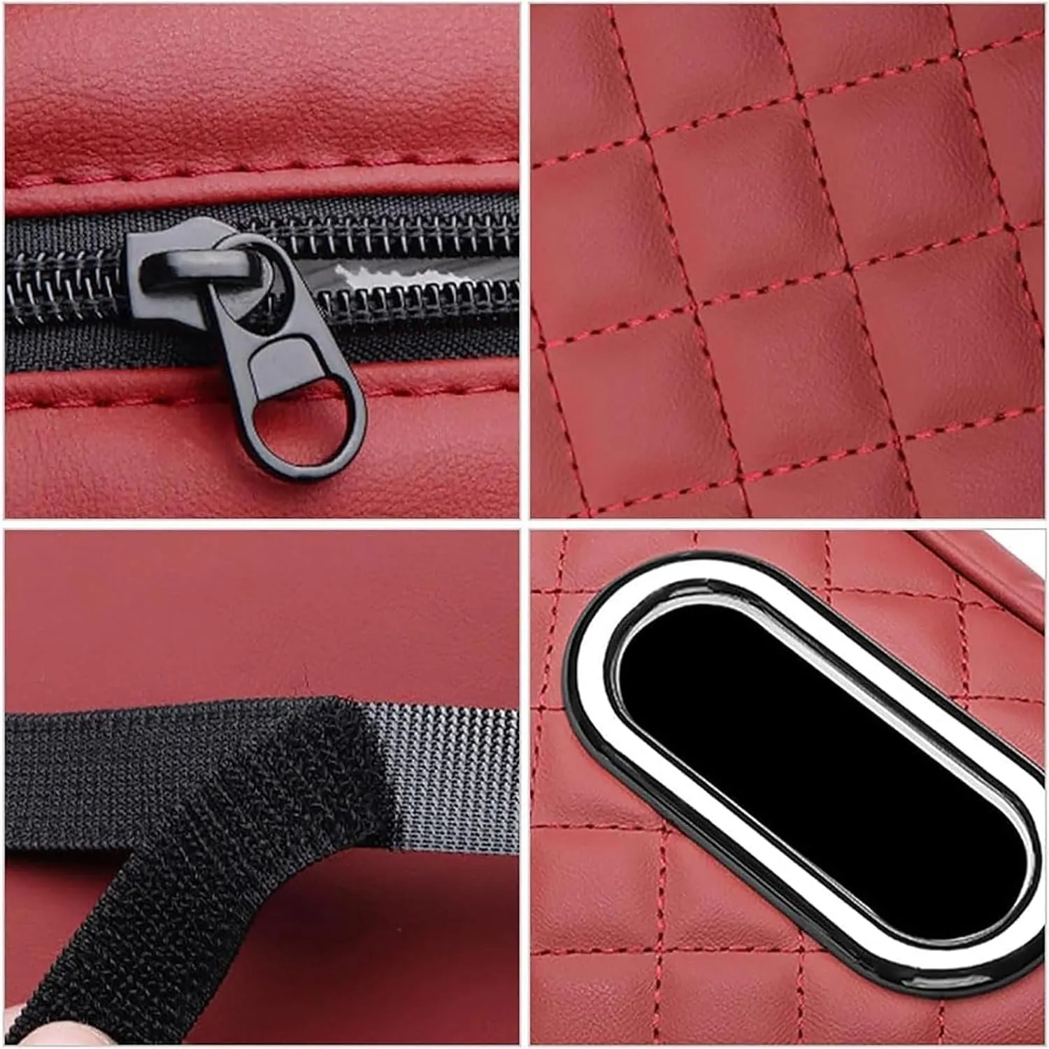 Car Arm Rest Cover Pad for Nissan Kicks 2016 2017 2018 2019 2020 2021, Leather Memory Foam Center Console Cushion with 2 Storage Bags and a Tissue Box Universal Car Interior Accessories