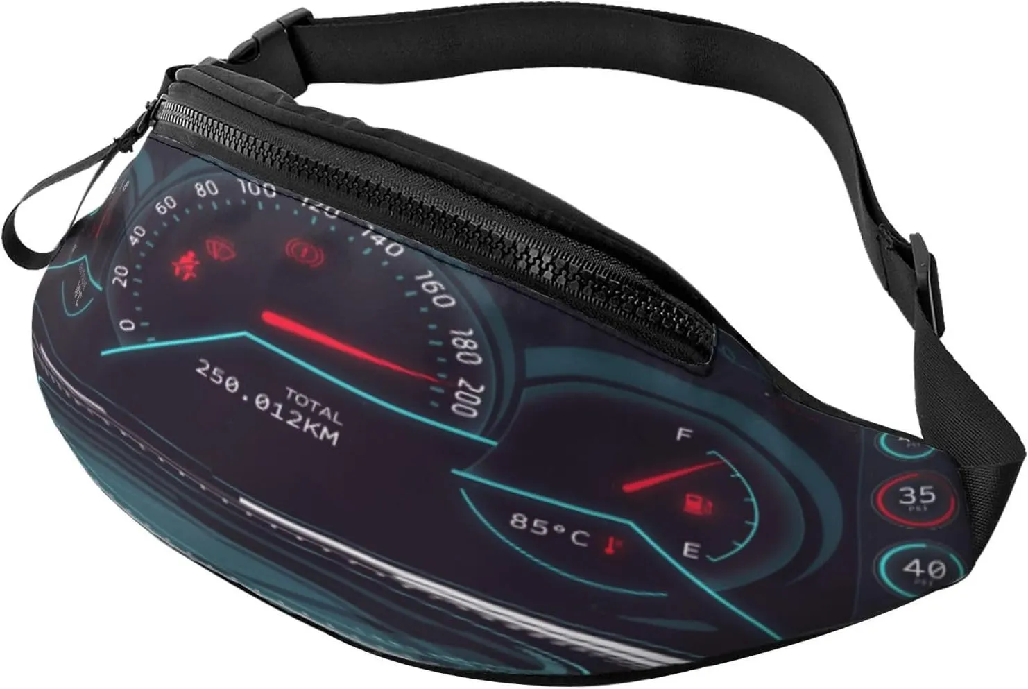 Car Dashboard Fanny Pack, Crossbody Waist Packs for Women Men Waist Bags with Adjustable Strap for Travel Running Hiking Sport