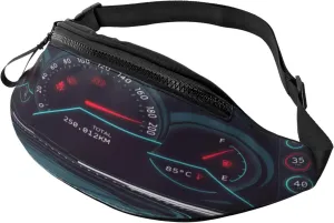 Car Dashboard Fanny Pack, Crossbody Waist Packs for Women Men Waist Bags with Adjustable Strap for Travel Running Hiking Sport