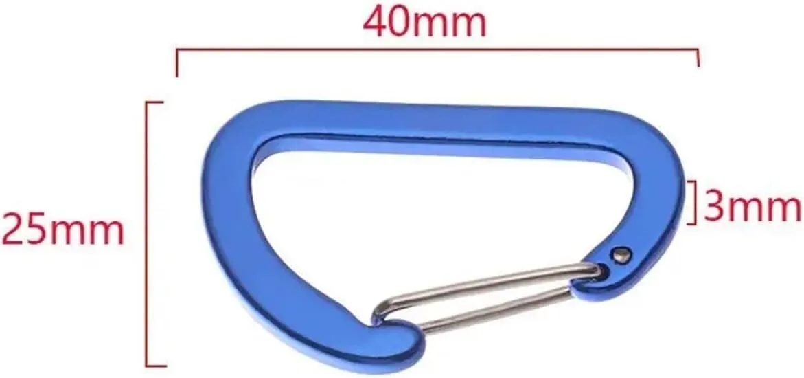 Carabiner,Carabiner Clip, Carabiner Clips 4pcs 7 Color Aluminum Alloy Fishing Tool Outdoor Camping Keyring Carabiner Climbing Snap Clip D-Ring Keychain(Red)(Red)