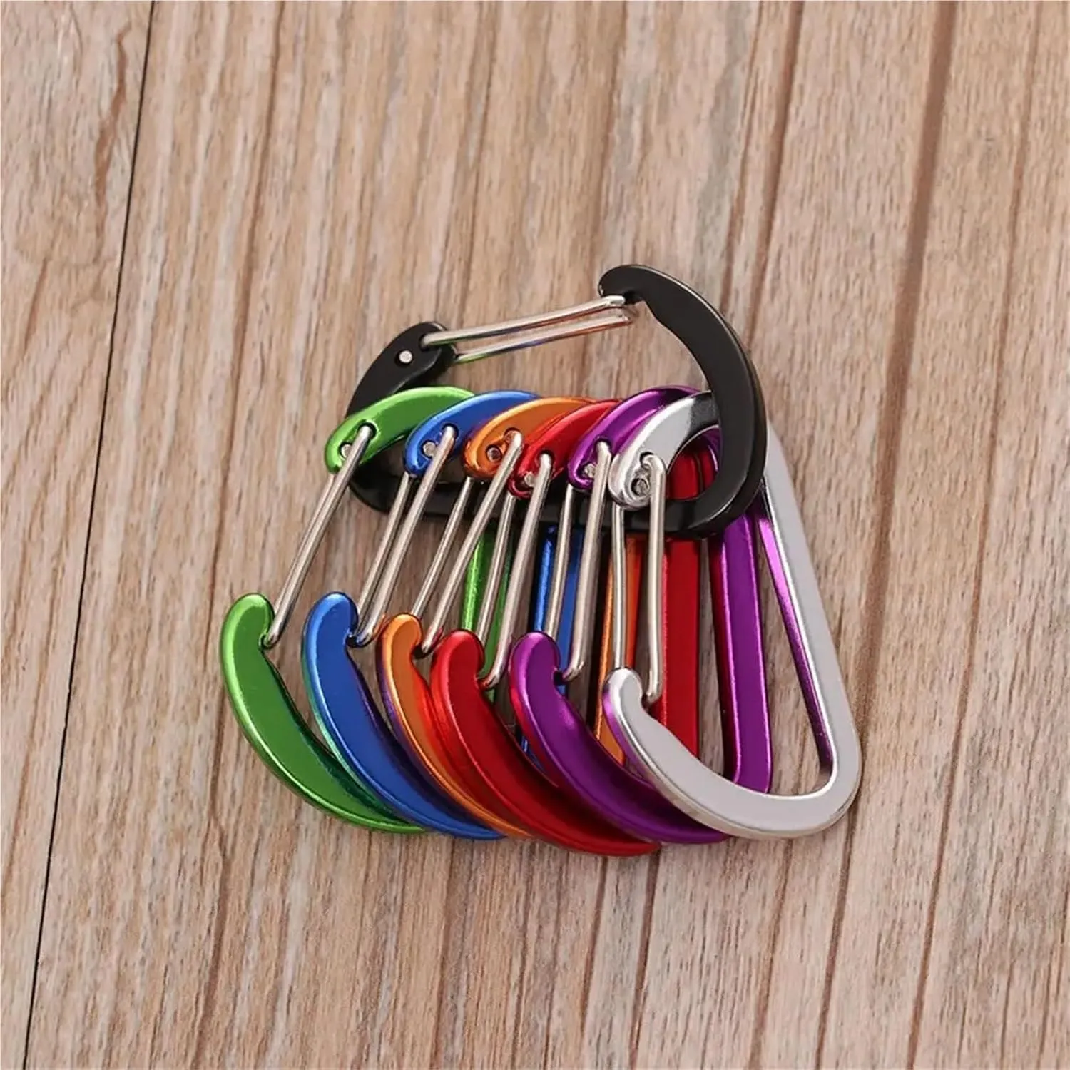 Carabiner,Carabiner Clip, Carabiner Clips 4pcs 7 Color Aluminum Alloy Fishing Tool Outdoor Camping Keyring Carabiner Climbing Snap Clip D-Ring Keychain(Red)(Red)