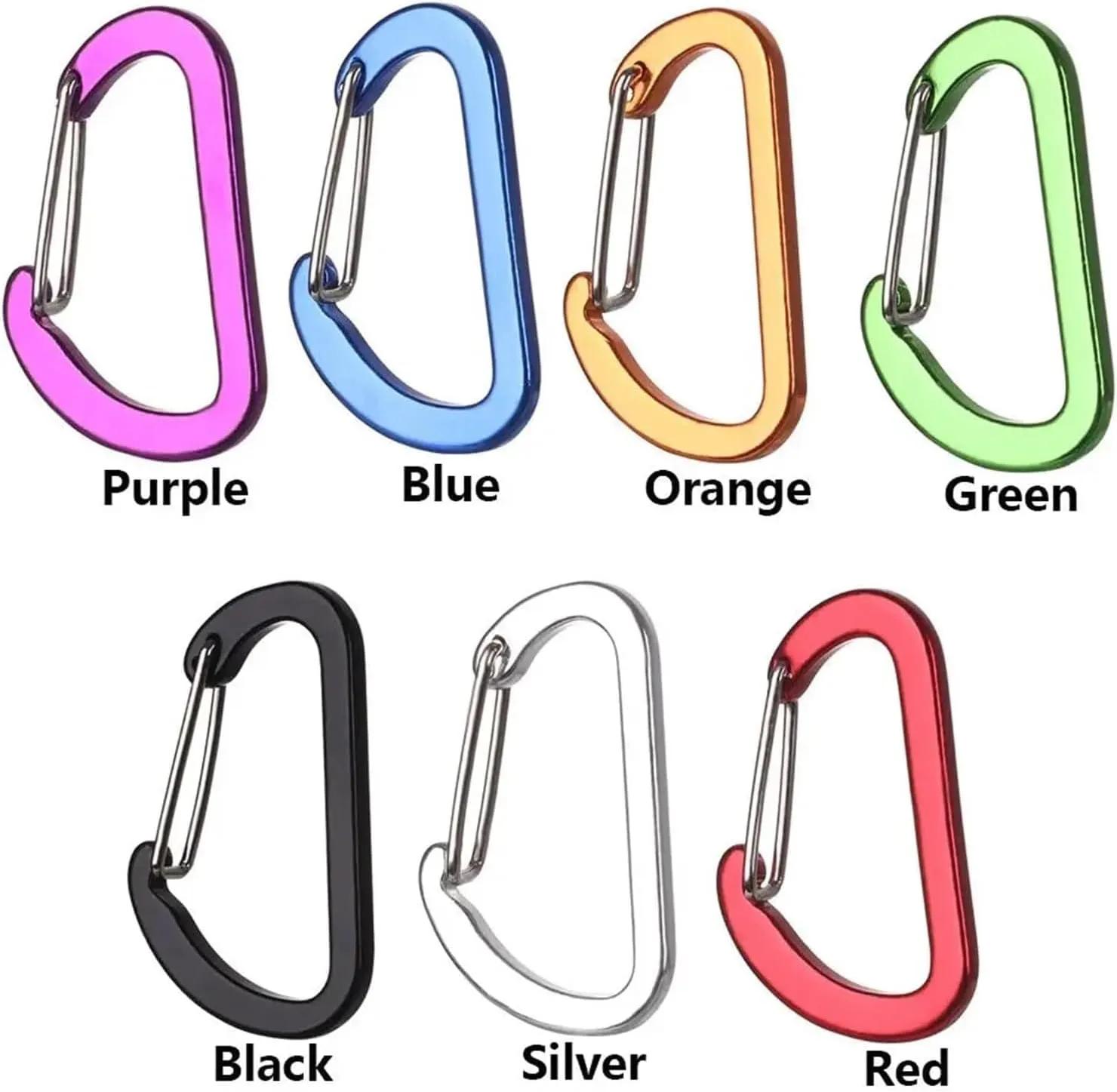 Carabiner,Carabiner Clip, Carabiner Clips 4pcs 7 Color Aluminum Alloy Fishing Tool Outdoor Camping Keyring Carabiner Climbing Snap Clip D-Ring Keychain(Red)(Red)