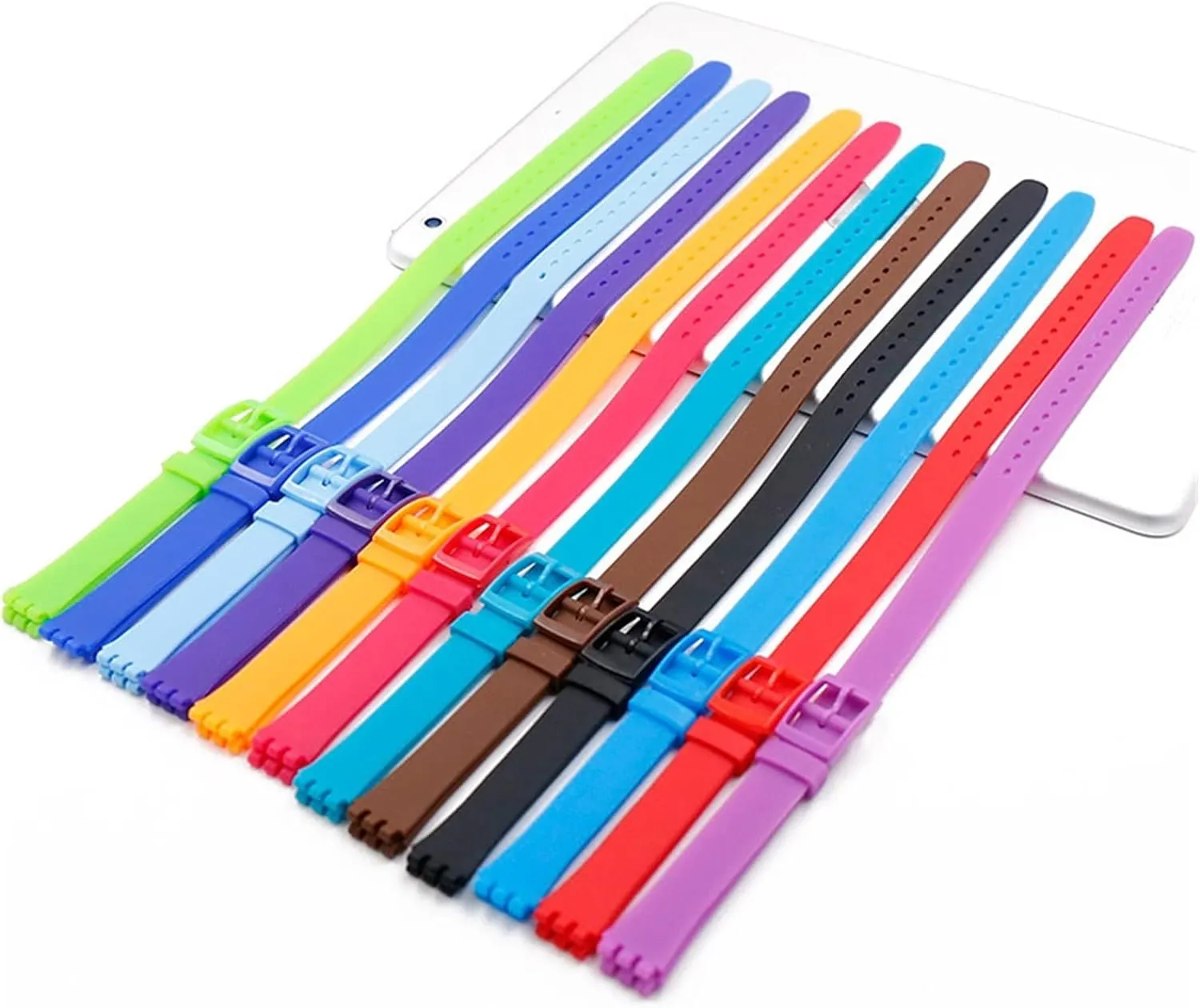 CAREG Pin Buckle 12mm Silicone Strap Women's Watch Accessories Compatible With Swatch LW143 LB131 LB170 LS115 Long Children's Strap Watch Band Durable