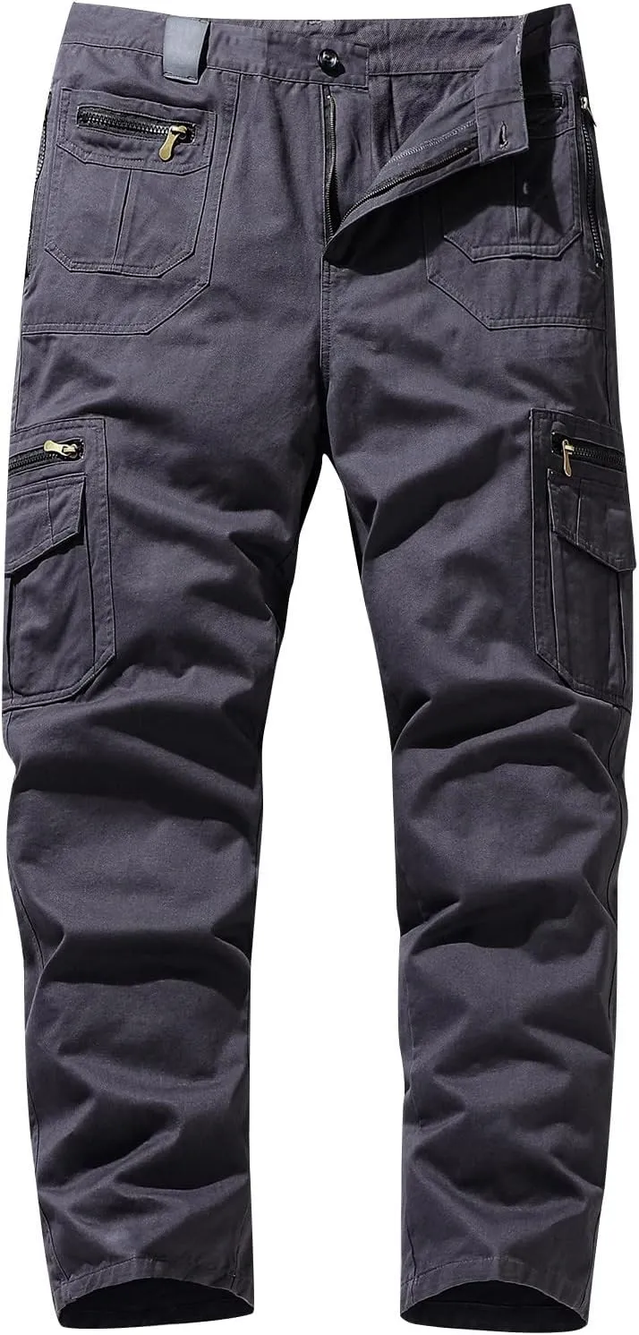 Cargo Pants Men Casual Lightweight Ripstop Work Pants for Men Big and Tall Casual Hiking Pants with Multiple Pockets