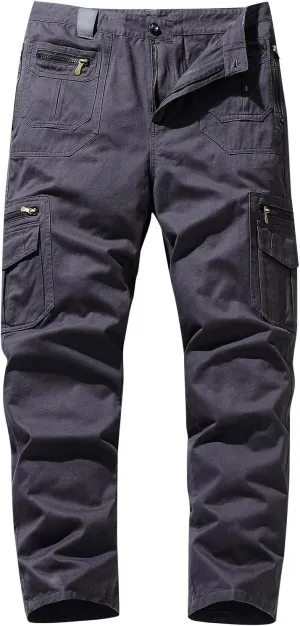 Cargo Pants Men Casual Lightweight Ripstop Work Pants for Men Big and Tall Casual Hiking Pants with Multiple Pockets