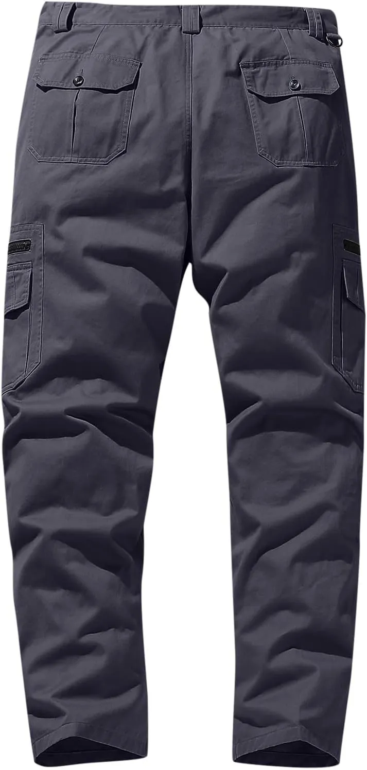 Cargo Pants Men Casual Lightweight Ripstop Work Pants for Men Big and Tall Casual Hiking Pants with Multiple Pockets
