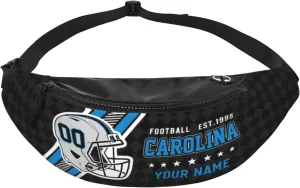 Carolina Waist Bag Adjustable Football Belt Bag Personalized Custom Fanny Pack Sports Hiking Running Belt Waist Pack for Women Men Fans Gifts