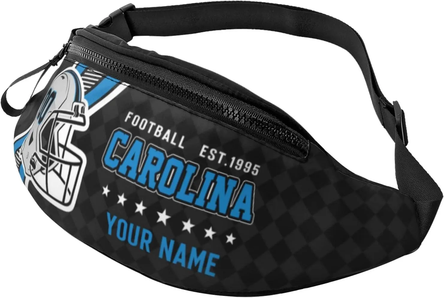 Carolina Waist Bag Adjustable Football Belt Bag Personalized Custom Fanny Pack Sports Hiking Running Belt Waist Pack for Women Men Fans Gifts