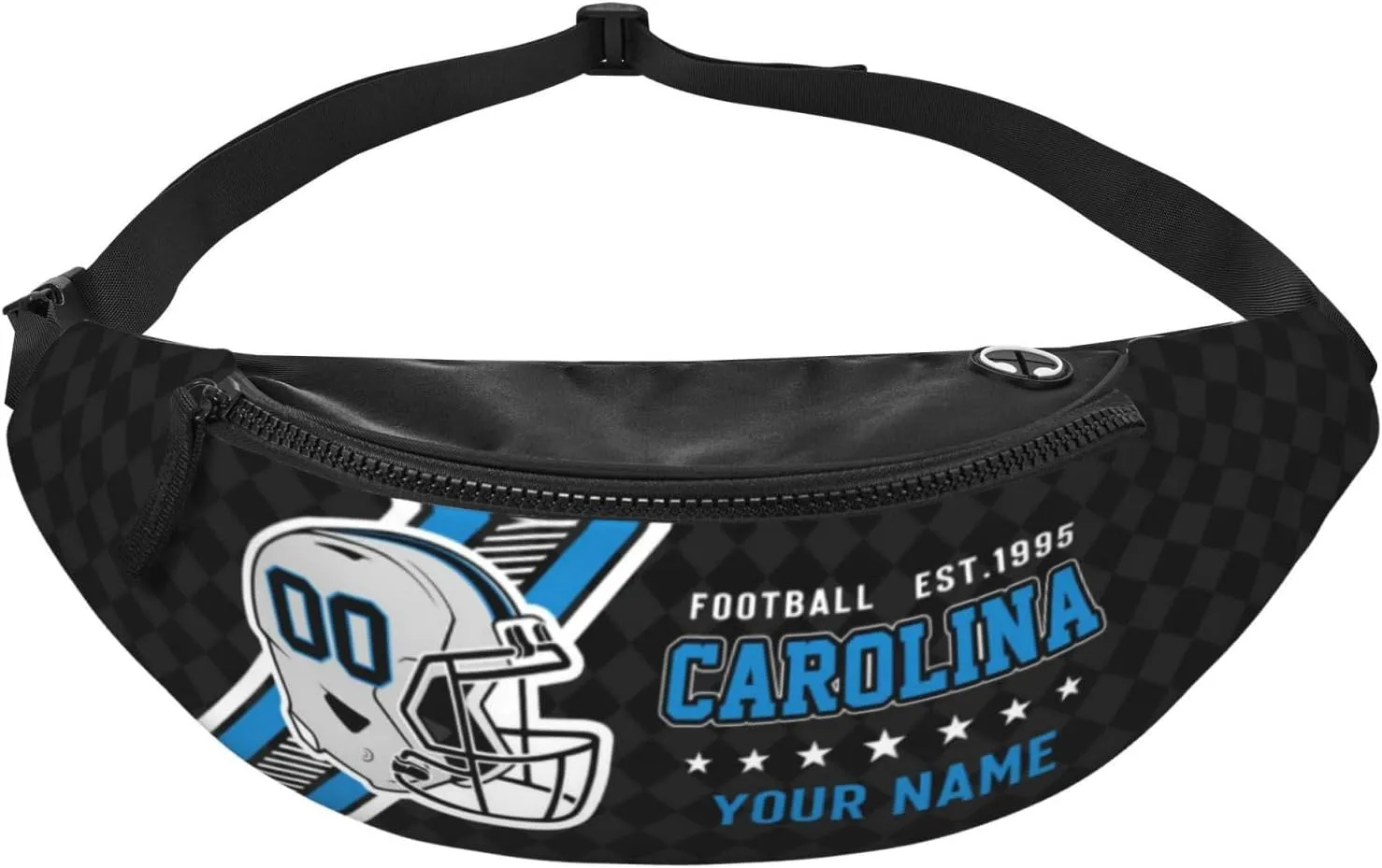 Carolina Waist Bag Adjustable Football Belt Bag Personalized Custom Fanny Pack Sports Hiking Running Belt Waist Pack for Women Men Fans Gifts