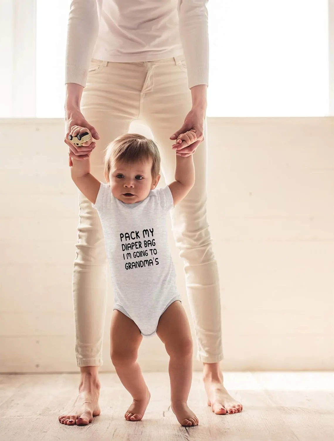 CBTwear Pack My Diaper Bag, I'm Going To Grandma's House Baby Bodysuit - Cute Newborn Unisex Clothing